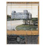 Javacheff Christo (1935 Gabrowo)Wrapped Reichstag, Project for Berlin, Farboffsetlithografie auf