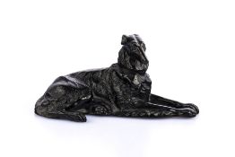 Kunstgießerei Kasli (20. Jh. Russland)Collie, Nachguss, Eisen, schwarz patiniert, Höhe 8,6 cm,