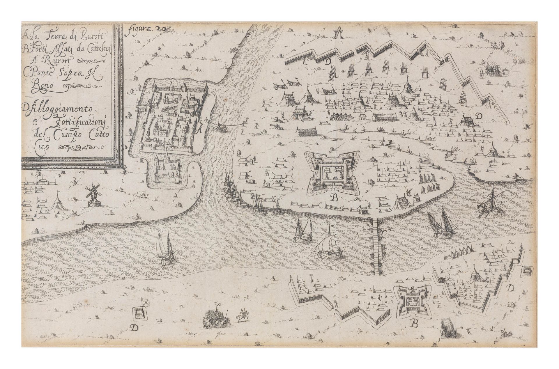 Konvolut Karten und Stadtansichten (16.-17. Jh.)5 tlg., Essen 'Civitatis Essensis Exactiss: - Bild 6 aus 9