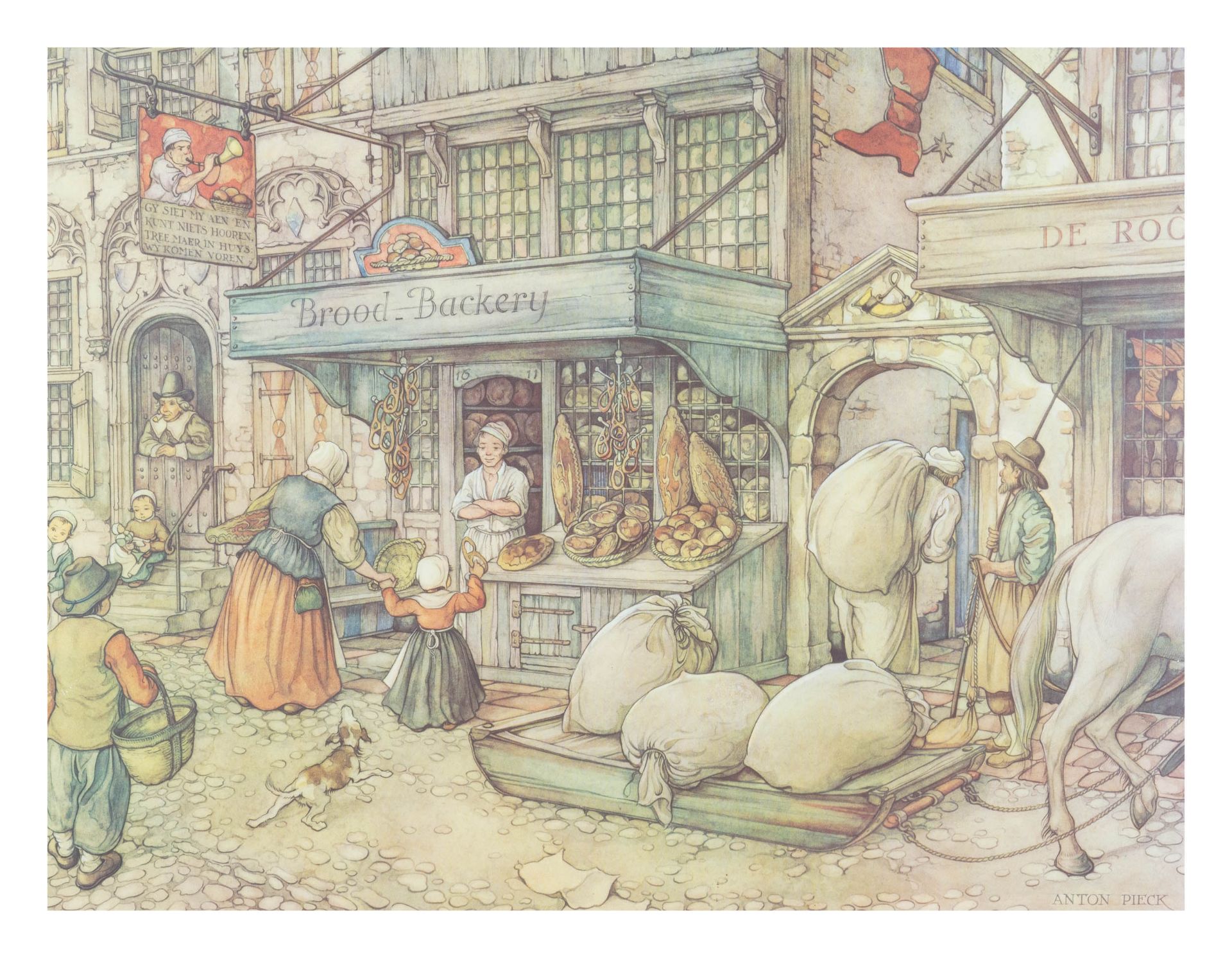 Anton Pieck (1895 Den Helder - 1987 Overveen)4-tlg. Konvolut, Offsetdruck auf Papier, 36 cm x 50 - Bild 4 aus 9