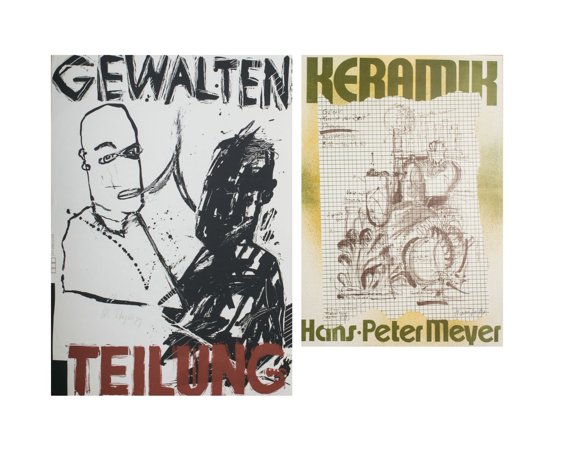 Verschiedene Künstler (20. Jh.)Konvolut signierter Plakate, 6-tlg., Offsetdrucke und jeweils eine - Bild 3 aus 3