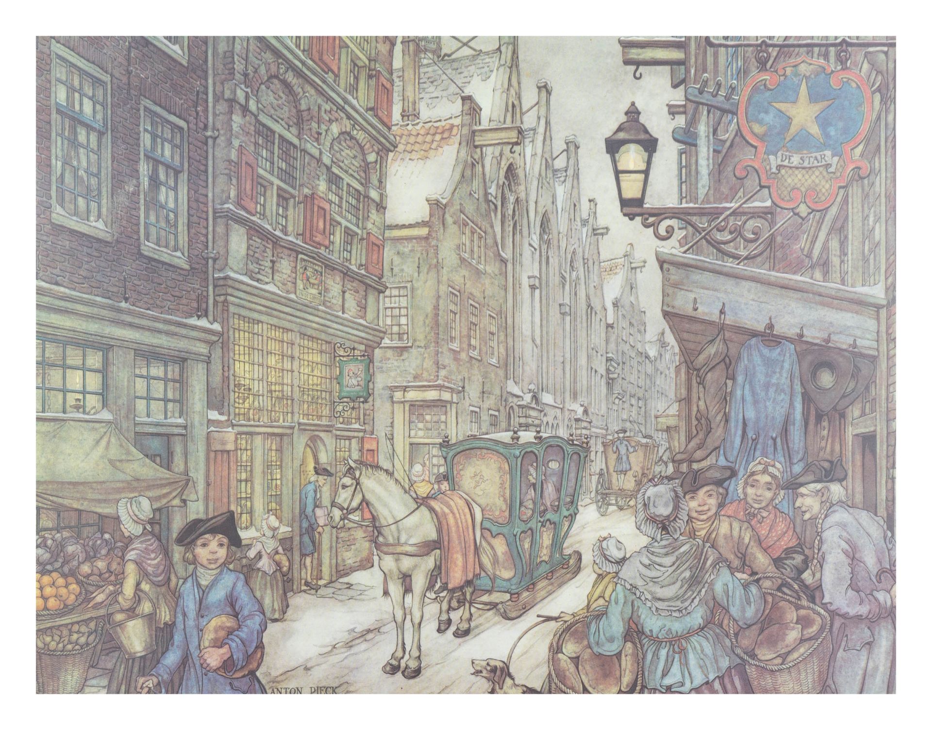 Anton Pieck (1895 Den Helder - 1987 Overveen)4-tlg. Konvolut, Offsetdruck auf Papier, 36 cm x 50 - Bild 8 aus 9