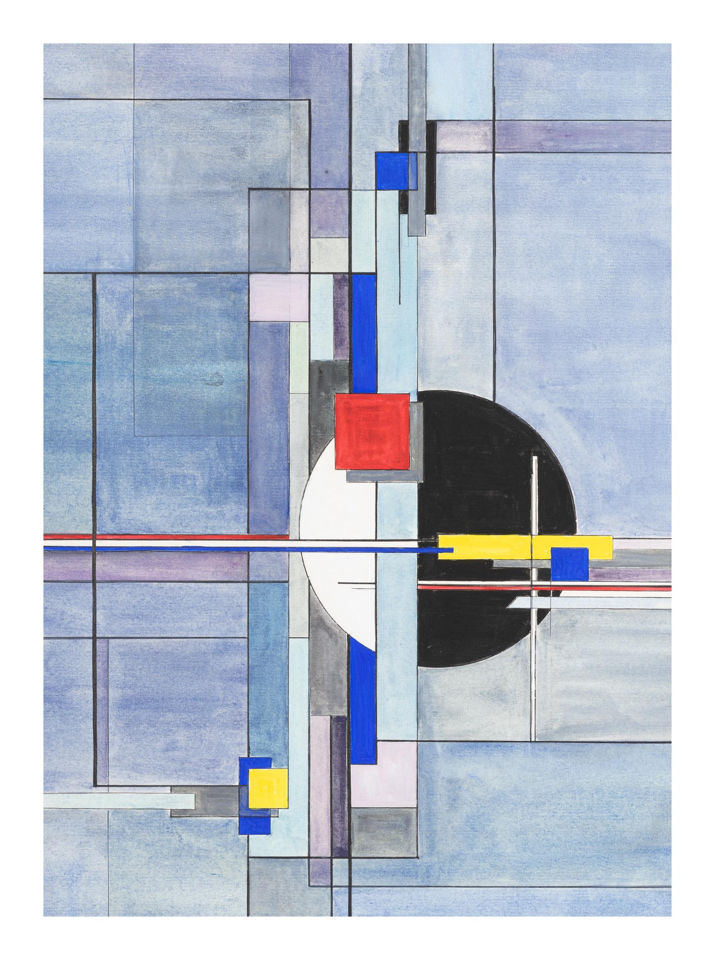 Helga Spieker (1941 Troppau - 2015 Zürich)Ohne Titel, Aquarell auf Papier, 44 cm x 33 cm Bildmaß, - Bild 2 aus 3