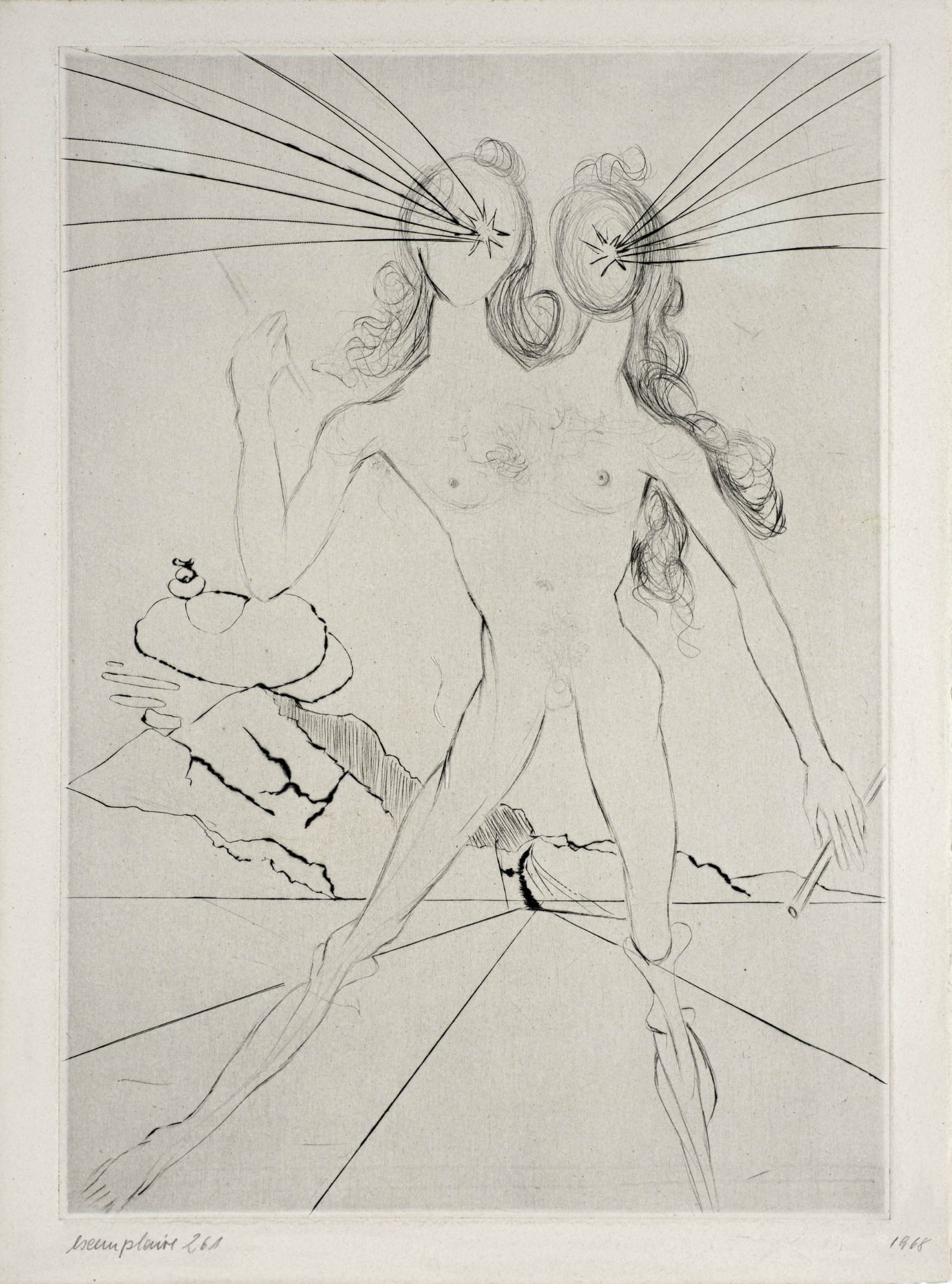 Salvador Dalí (1904 Figueres/Spanien - 1989 ebenda) (F)'Bicephale' aus der Serie 'Les Amours de