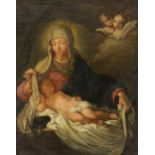 Unbekannter Meister (17. Jh./18. Jh.)Madonna mit Kind, Öl auf Leinwand, 80 cm x 64 cm,