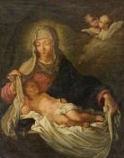 Unbekannter Meister (17. Jh./18. Jh.)Madonna mit Kind, Öl auf Leinwand, 80 cm x 64 cm,