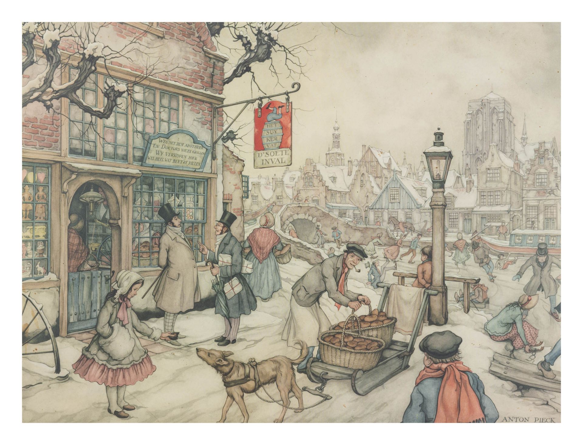 Anton Pieck (1895 Den Helder - 1987 Overveen)4-tlg. Konvolut, Offsetdruck auf Papier, 36 cm x 50 - Bild 6 aus 9