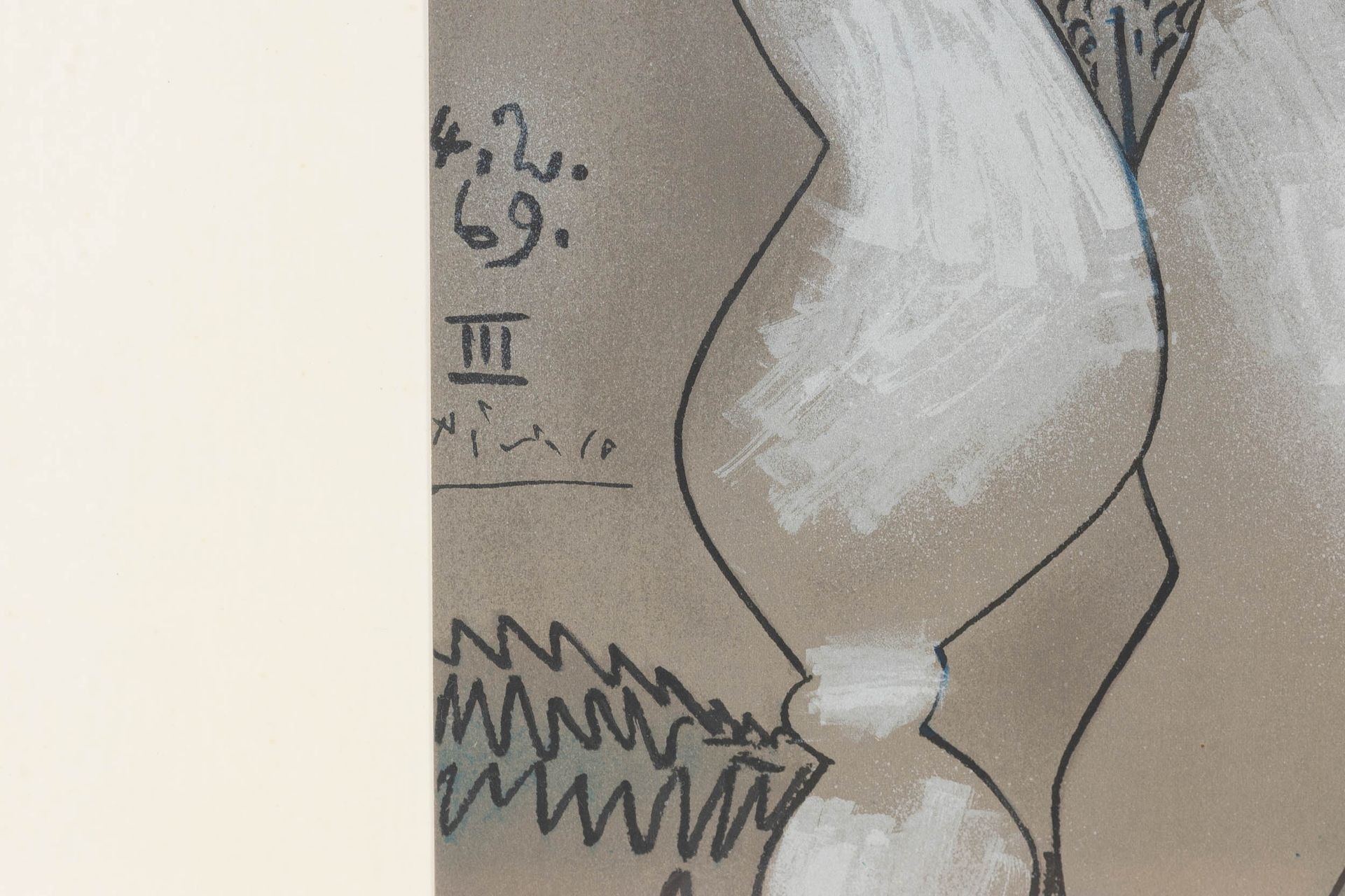Pablo Picasso (1881 Malaga - 1973 Mougins) (F)Deux nues, Farblitografie auf Papier, nach Pablo - Bild 2 aus 3
