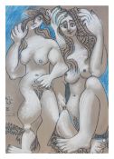 Pablo Picasso (1881 Malaga - 1973 Mougins) (F)Deux nues, Farblitografie auf Papier, nach Pablo