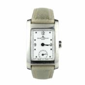 Baume & Mercier 'Hampton' Quarz, Gehäuse Stahl, Maße 33 mm x 20 mm, Armband Leder, Original-