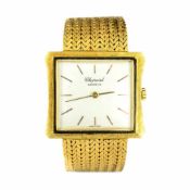 Chopard Vintage Handaufzug, Gehäuse 585 Gelbgold, punziert, Maße 26 mm x 30 mm, Original-Armband