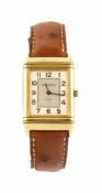 Jaeger-LeCoultre Reverso Dame Quarz, Gehäuse 750 Gelbgold, Maße 38 mm x 23 mm, Armband