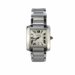 Cartier 'Tank Francaise' Automatik, Gehäuse Stahl, Maße 32 mm x 28 mm, Original-Armband Stahl,