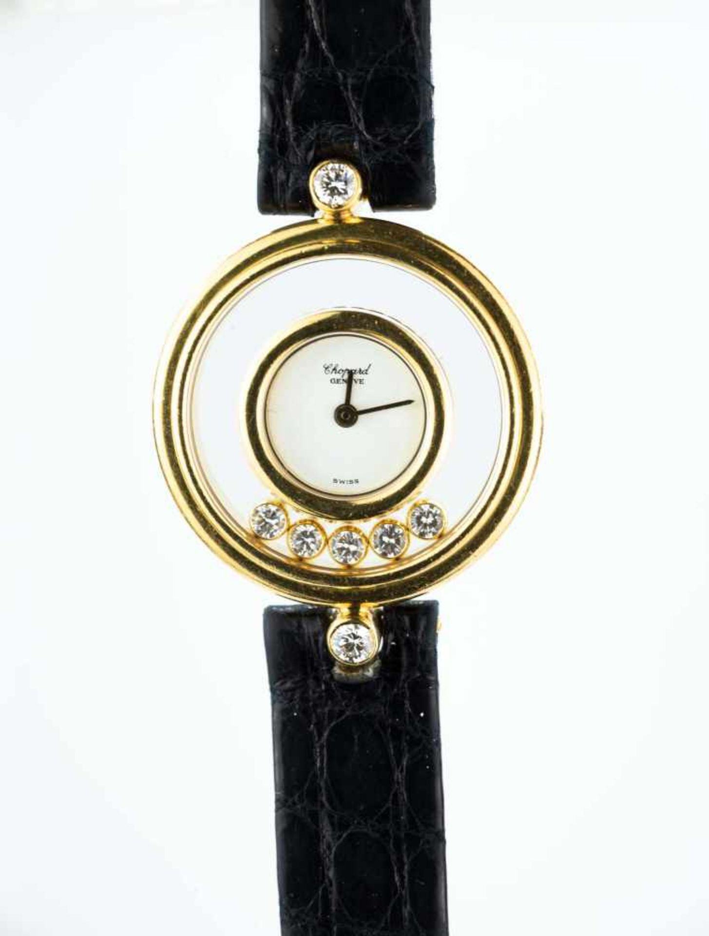 Chopard 'Happy Diamonds' Ref. 20/4955, Quarz, Gehäuse 750 Gelbgold, punziert, mit 5 beweglichen - Bild 3 aus 4