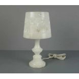 ALABASTER - LAMPE / TISCHLAMPE / lamp, Alabaster mit ungeglätteten und polierten Partien und