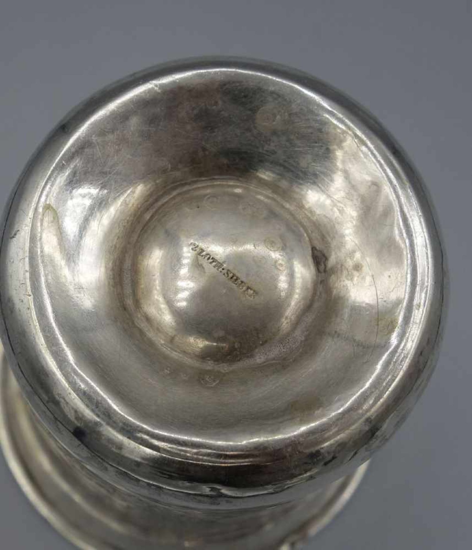SILBERBECHER / FREUNDSCHAFTSBECHER / silver cup, deutsch, Mitte 19. Jh., 12 lötiges Silber (750er - Image 7 of 7