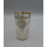 MILITARIA / PATRIOTIKA: SILBERBECHER DER LAUSANNER ARTILLERIEKOMPANIE / military silver cup,