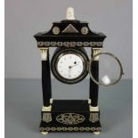 FREIMAUER SÄULENUHR / PORTALUHR / masonic table clock, wohl 1. H. 19. Jh., Frankreich.