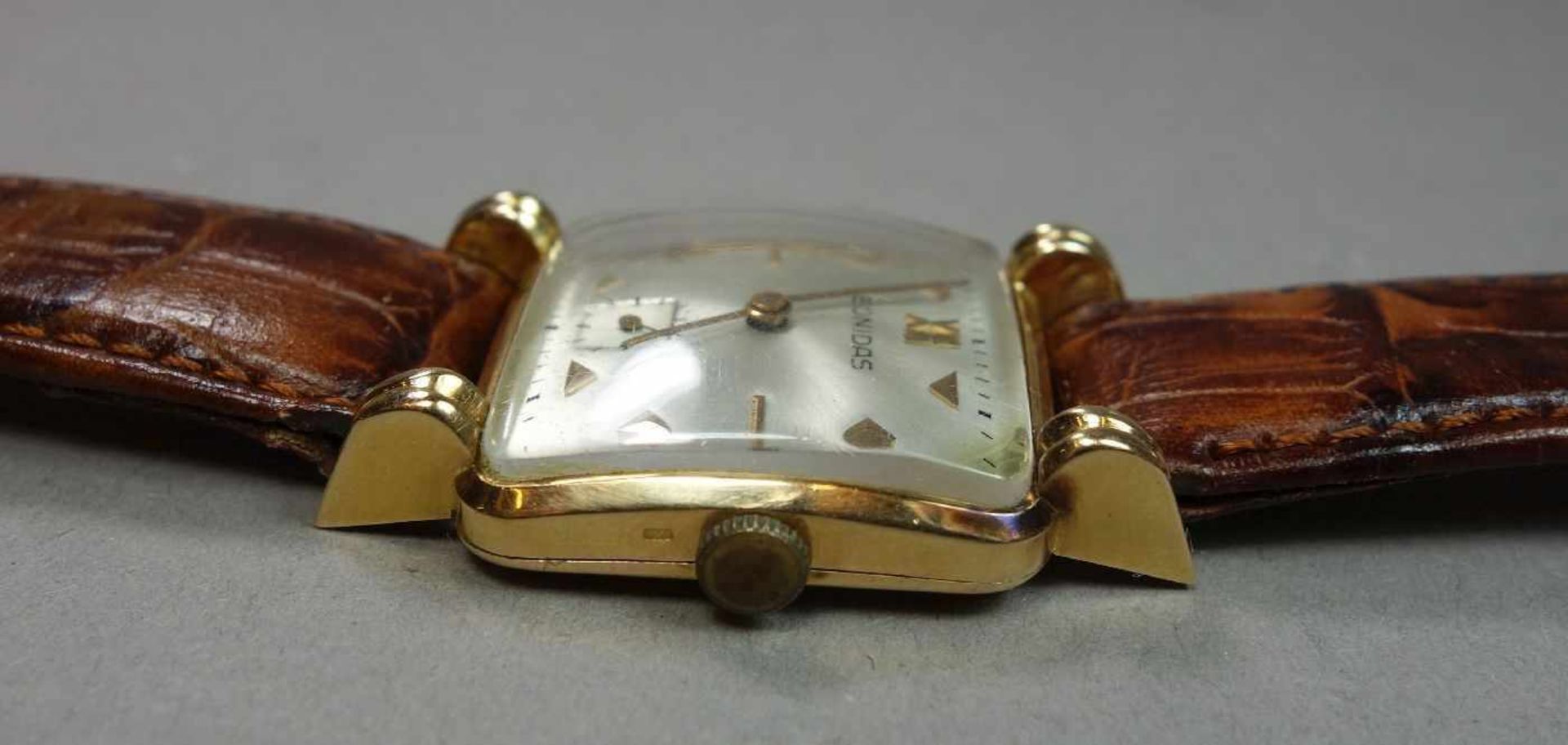 ART DÉCO ARMBANDUHR / wristwatch, Handaufzug, Manufaktur Leonidas Watch Factory / Schweiz. Eckiges - Bild 6 aus 6