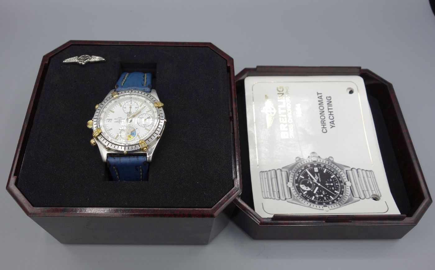 BREITLING "CHRONOMAT YACHTING" ARMBANDUHR / wristwatch, Automatik, Schweiz. Stahlgehäuse mit - Image 6 of 10