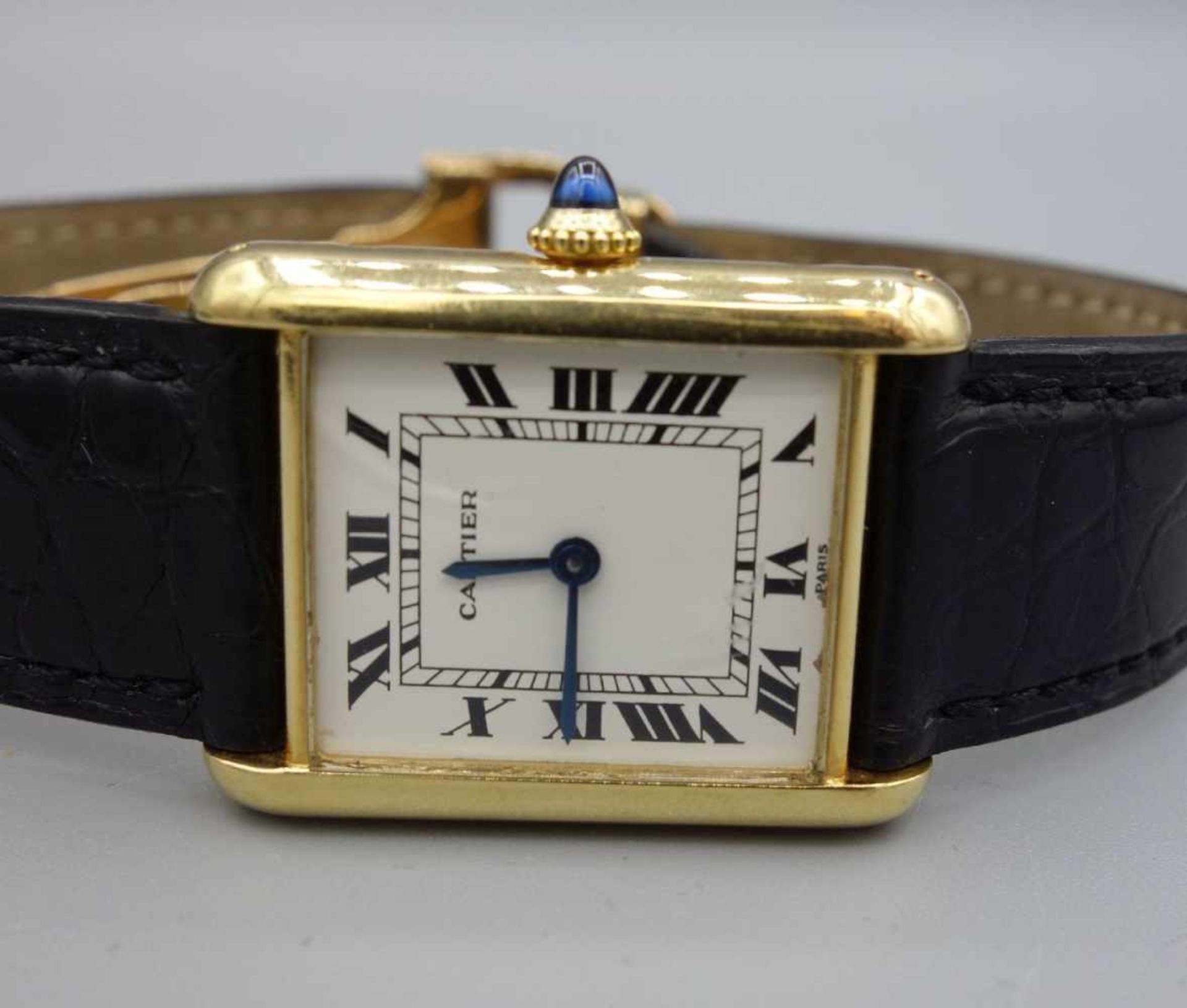 VINTAGE ARMBANDUHR - Cartier "Tank Louis Cartier"/ wristwatch, Mitte 20. Jh., Handaufzug, Manufaktur - Bild 2 aus 10