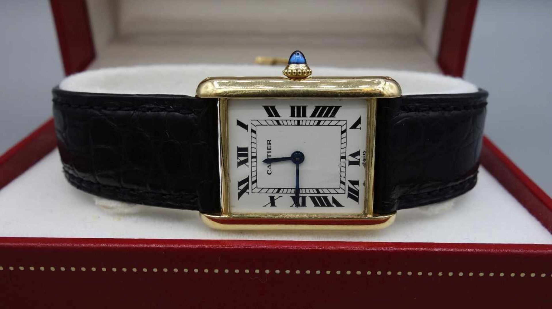 VINTAGE ARMBANDUHR - Cartier "Tank Louis Cartier"/ wristwatch, Mitte 20. Jh., Handaufzug, Manufaktur - Bild 5 aus 10