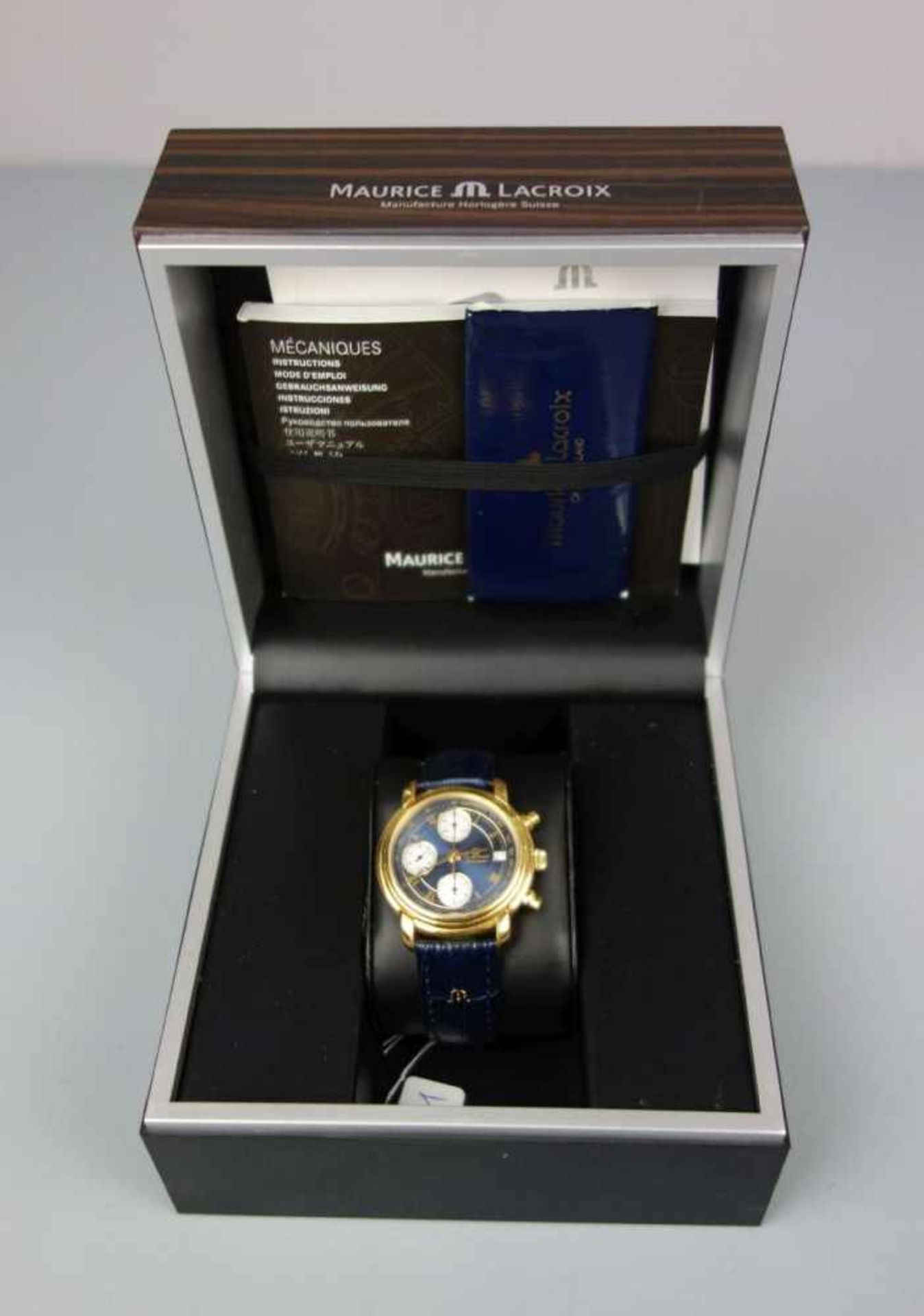 ARMBANDUHR / CHRONOGRAPH: MAURICE LACROIX - Croneo / wristwatch, Manufaktur Maurice Lacroix / - Bild 5 aus 9