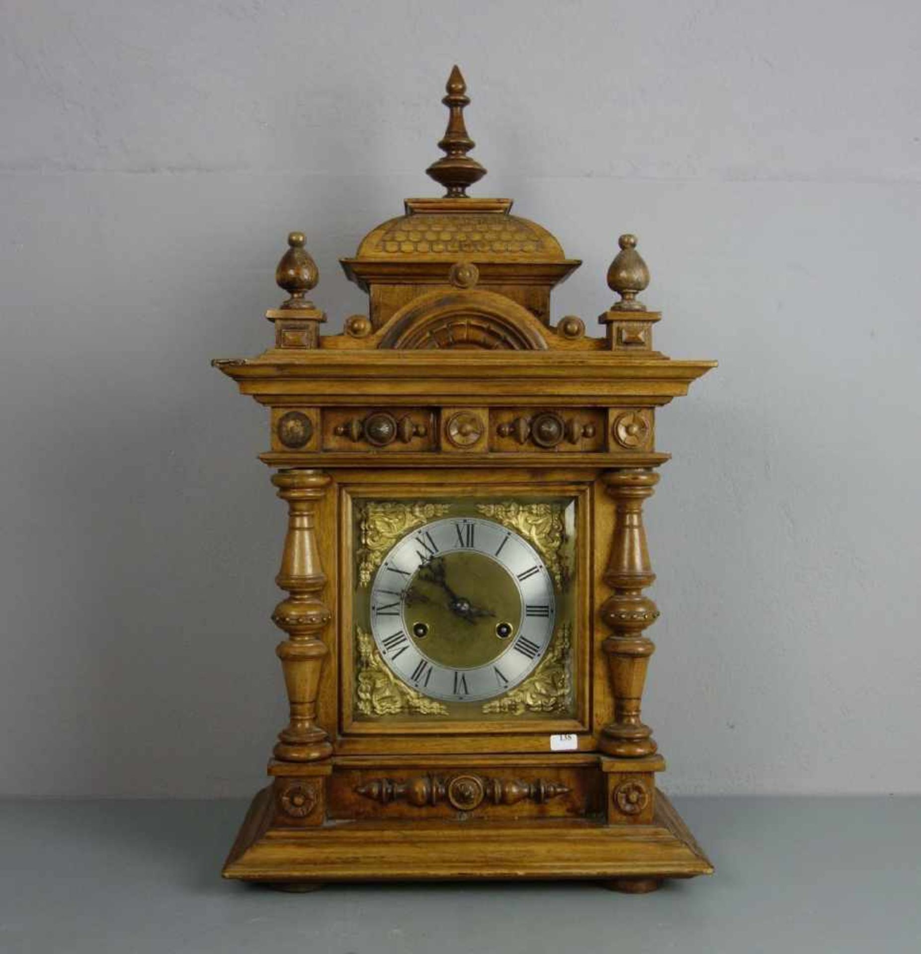 JUNGHANS TISCHUHR / KAMINUHR / fire place clock, Historismus, um 1880. Reich dekoriertes - Image 2 of 8