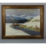 KÜPPERS, OTTO (Bonn 1888-1986 ebd.), Gemälde / painting: "Märzschnee bei Oberstdorf im Allgäu", Öl