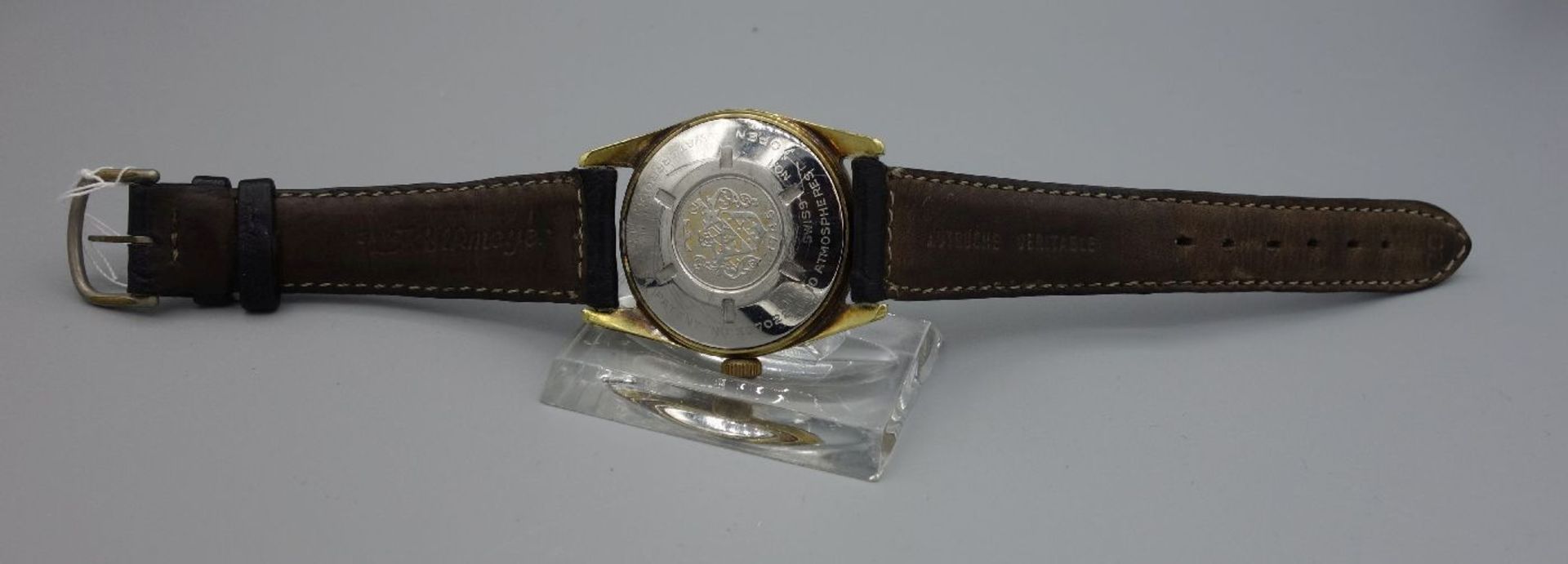 VINTAGE ARMBANDUHR - TECHNOS / wristwatch, Mitte 20. Jh., Automatik-Uhr, Manufaktur Gunzinger Freres - Image 5 of 5