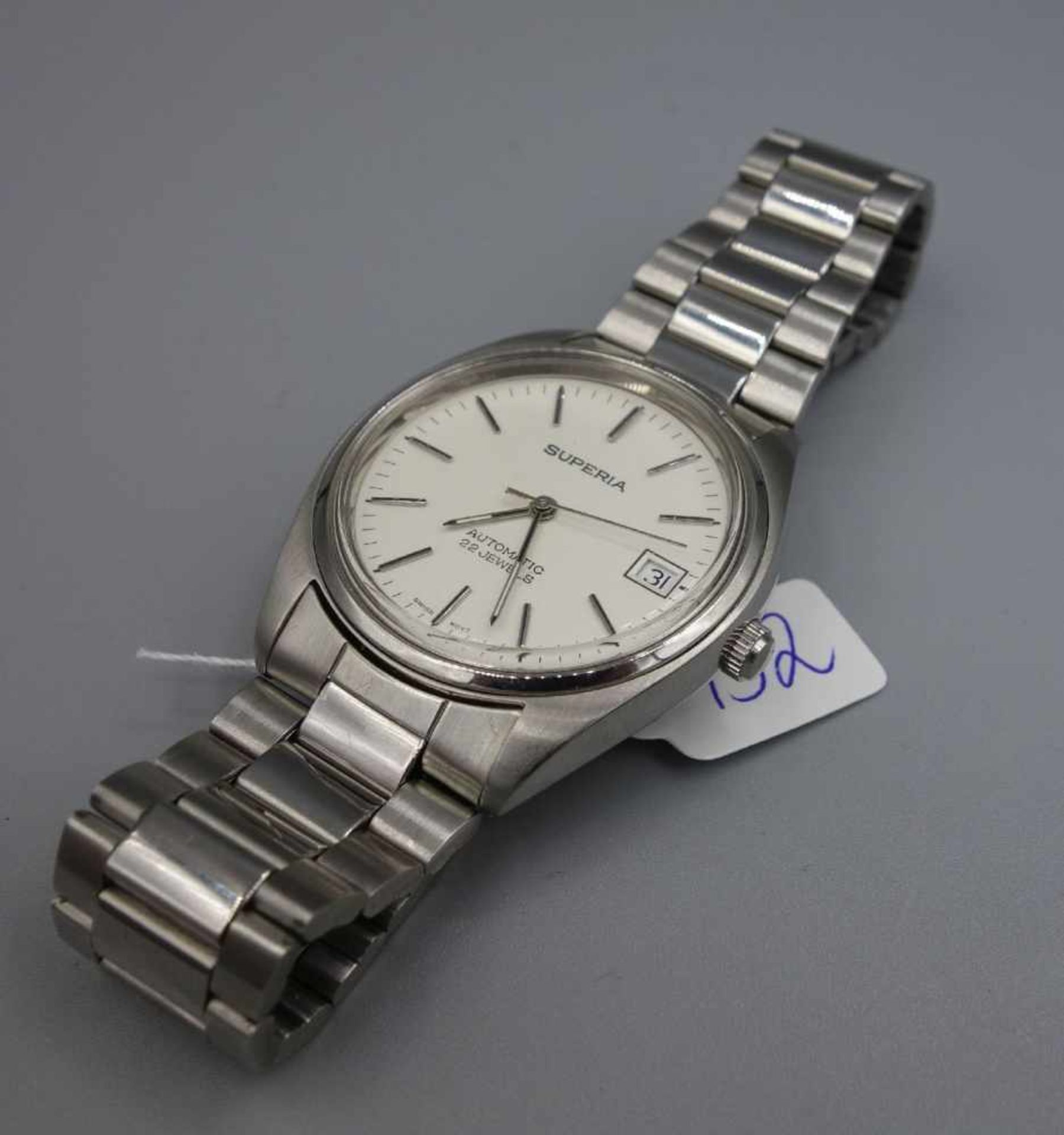 VITAGE ARMBANDUHR / wristwatch, 1980er Jahre, Automatik, rundes Edeltahlgehäuse an leichtem - Image 4 of 8