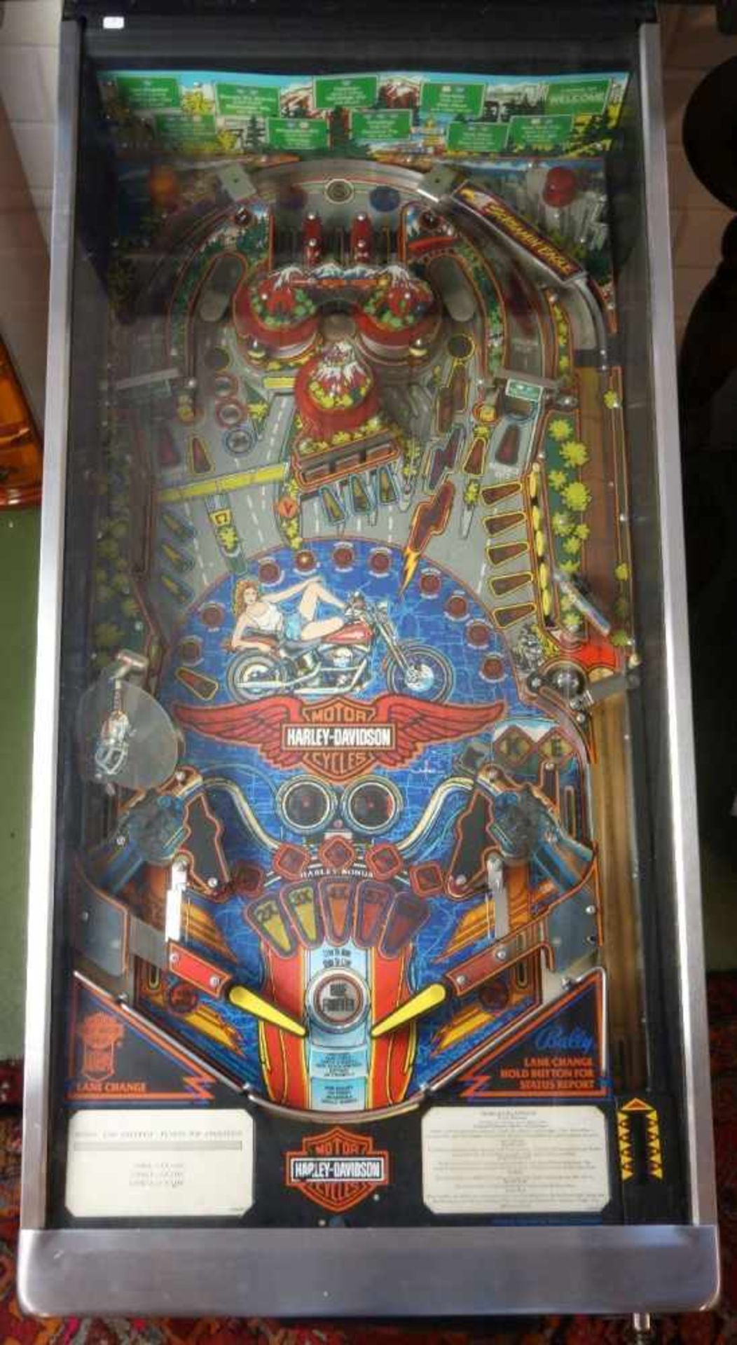 FLIPPERAUTOMAT / FLIPPER BALLY "HARLEY DAVIDSON" / pinball, aus dem Jahre 1991, Manufaktur Bally. - Image 7 of 14