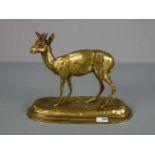 LEONARD. A. (Bildhauer des 19. /20. Jh.), Skulptur / sculpture: "Gazelle", Gelbguss / Messing,