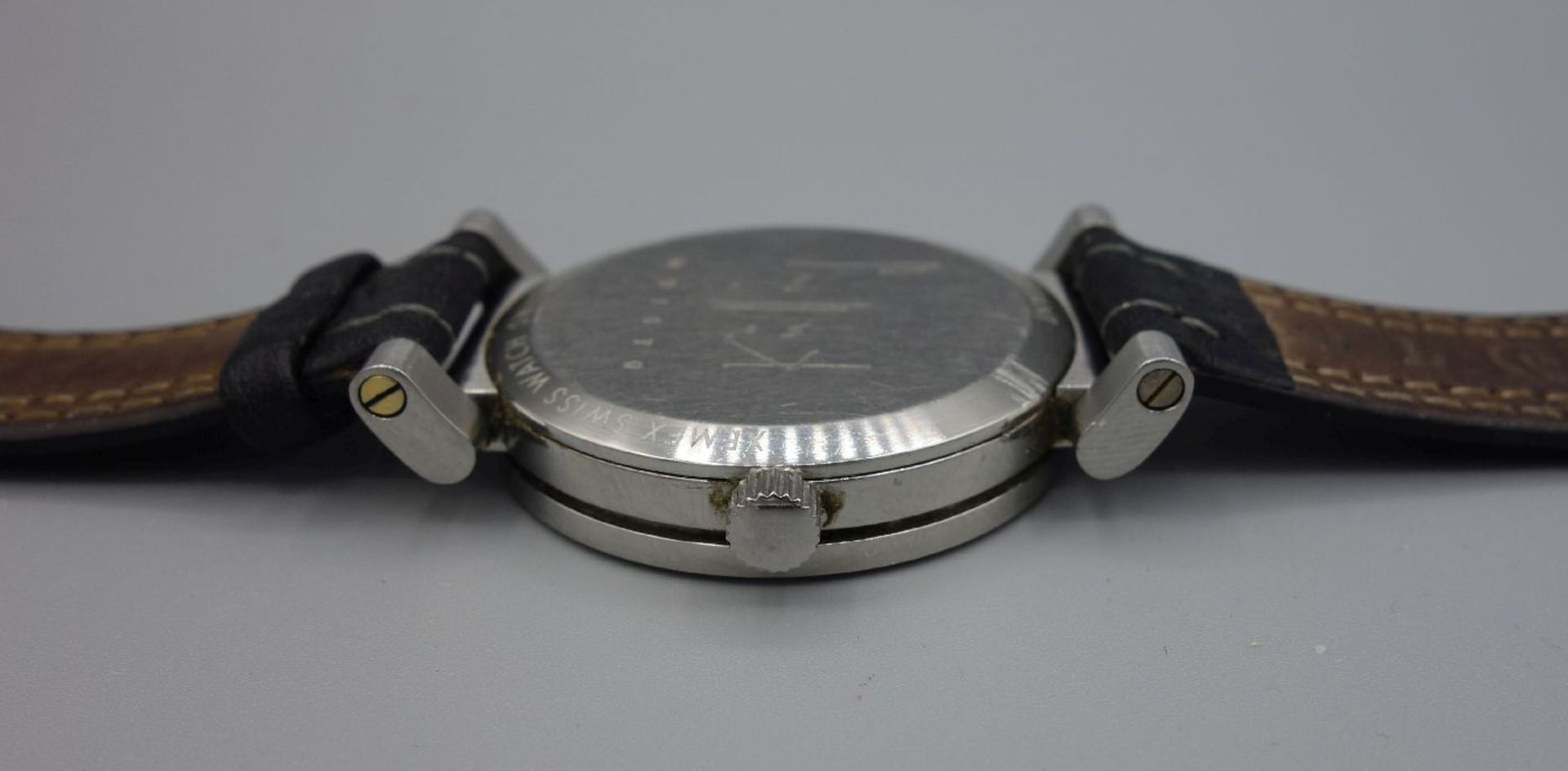 ARMBANDUHR - XEMEX OFFROAD / wristwatch, Quarz, Schweiz. Rundes Edelstahlgehäuse an schwarzem - Bild 7 aus 7