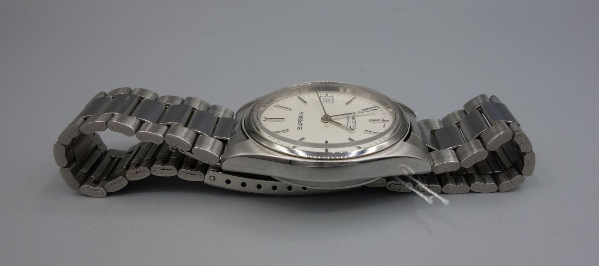 VITAGE ARMBANDUHR / wristwatch, 1980er Jahre, Automatik, rundes Edeltahlgehäuse an leichtem - Image 3 of 8