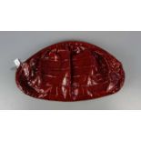 FURLA - CLUTCH / HANDTASCHE / handbag, Manufaktur Furla, Italien (seit 1927), rotes Rindsleder mit