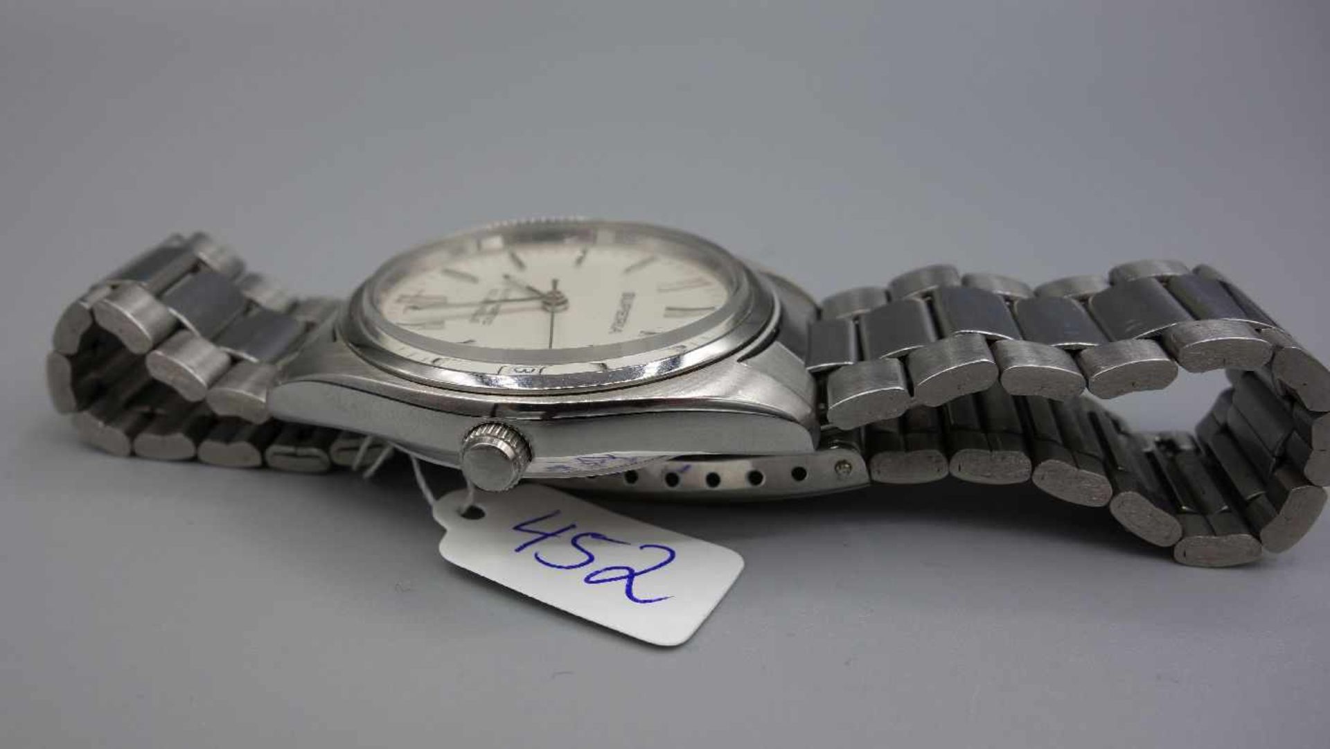 VITAGE ARMBANDUHR / wristwatch, 1980er Jahre, Automatik, rundes Edeltahlgehäuse an leichtem - Bild 5 aus 8