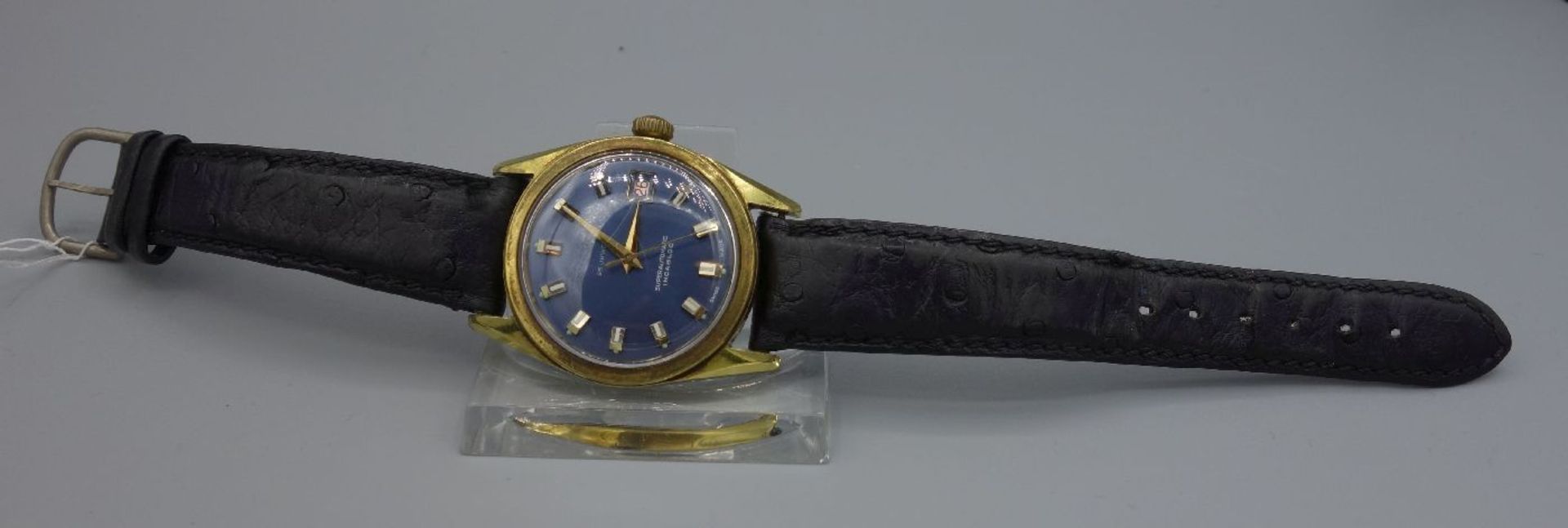 VINTAGE ARMBANDUHR - TECHNOS / wristwatch, Mitte 20. Jh., Automatik-Uhr, Manufaktur Gunzinger Freres - Image 2 of 5