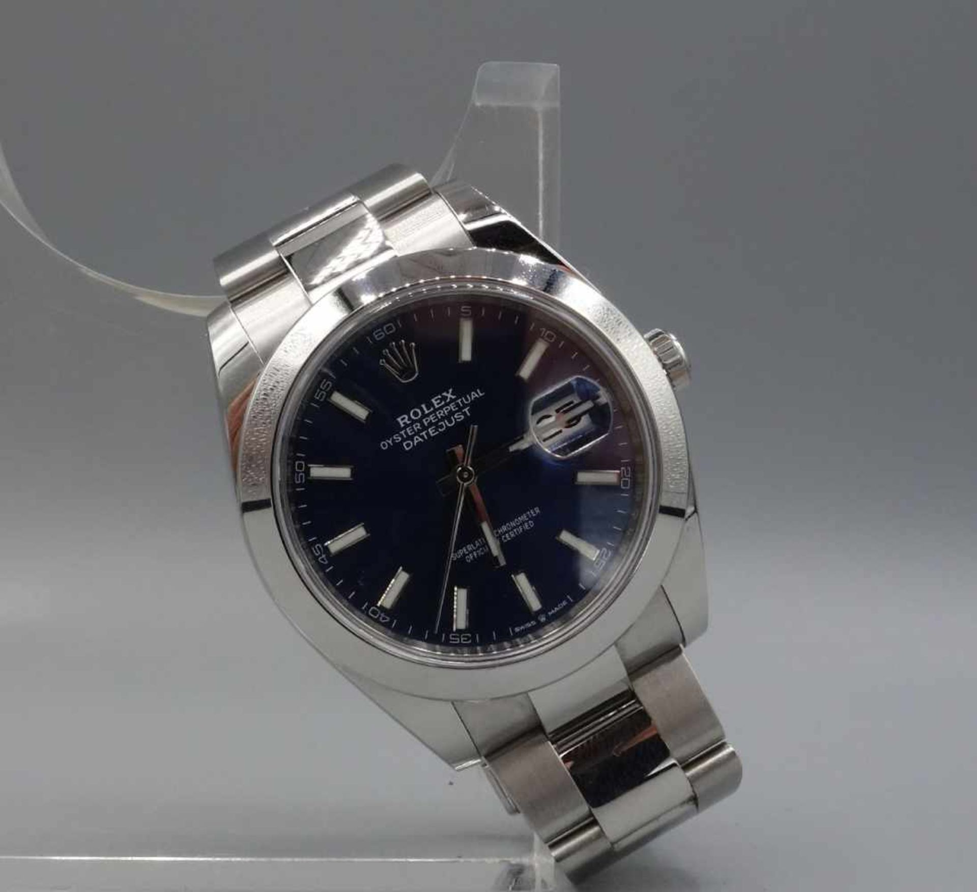 ARMBANDUHR - ROLEX OYSTER PERPETUAL DATEJUST / wristwatch, Rolex Watch Company / Schweiz, erworben - Bild 14 aus 15