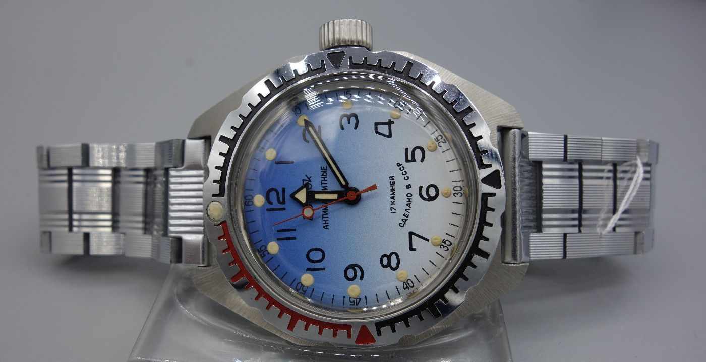 VINTAGE ARMBANDUHR / TAUCHERUHR - VOSTOK (BOCTOK) - AMPHIBIA / military wristwatch, Handaufzug, wohl - Image 2 of 5
