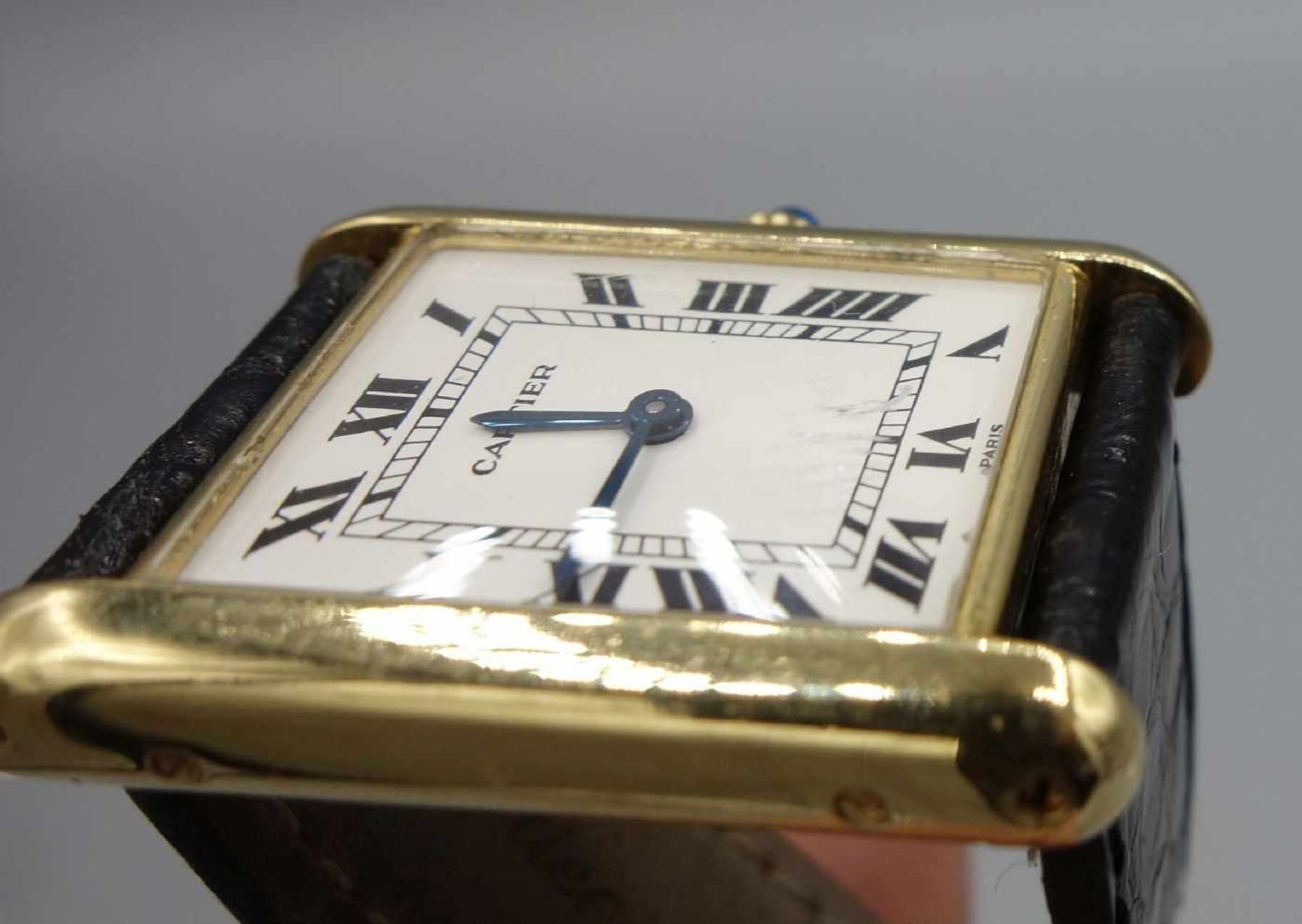 VINTAGE ARMBANDUHR - Cartier "Tank Louis Cartier"/ wristwatch, Mitte 20. Jh., Handaufzug, Manufaktur - Bild 10 aus 10