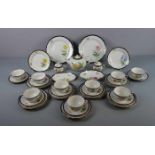 TEESERVICE / tea set, Porzellan, Manufaktur Meissen, unterglasurblaue Schwertermarke, Marke seit