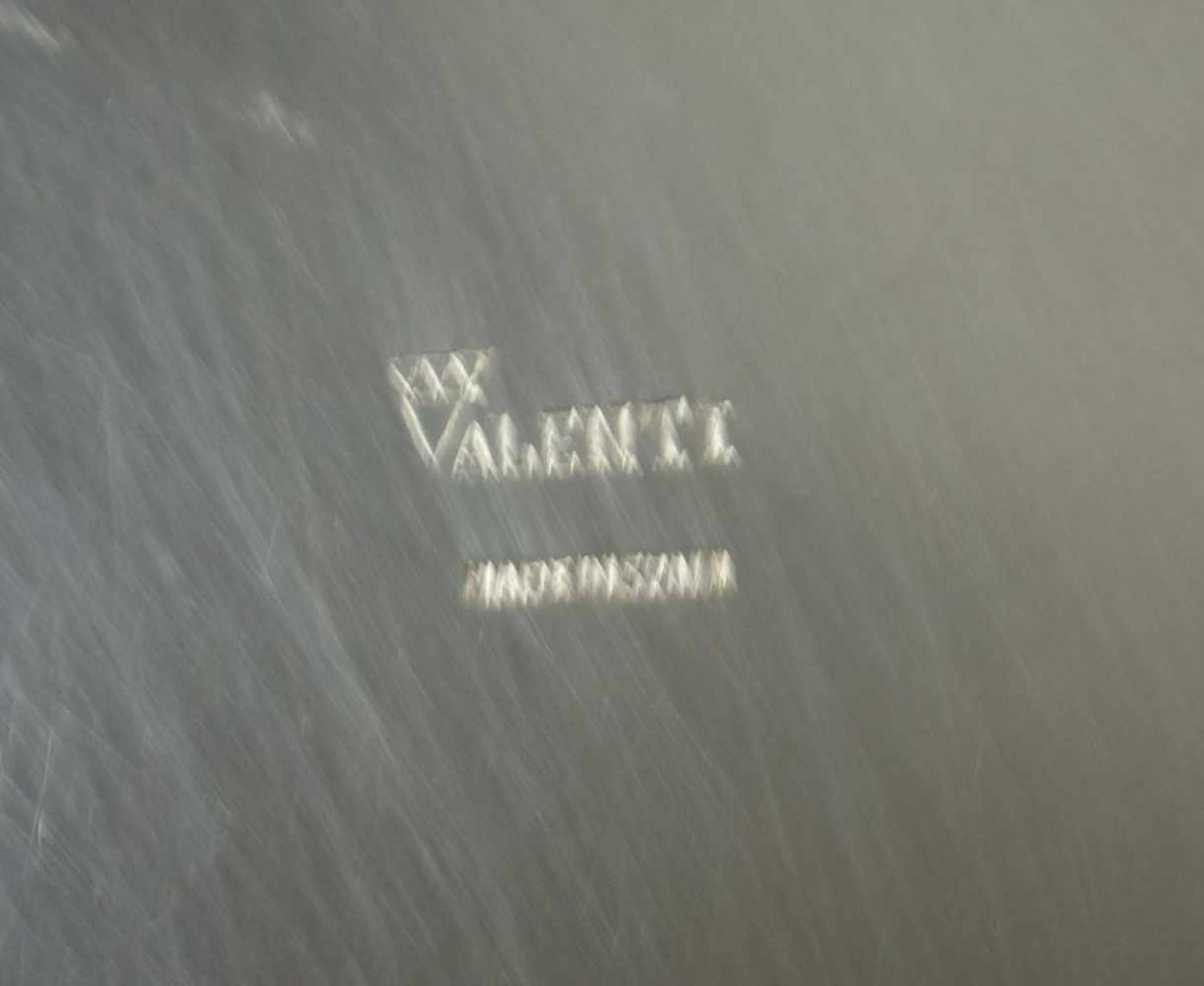 KAVIARSCHALE, versilbertes Metall mit Glaseinsatz, unter dem Stand gemarkt "Valenti" und - Bild 6 aus 6