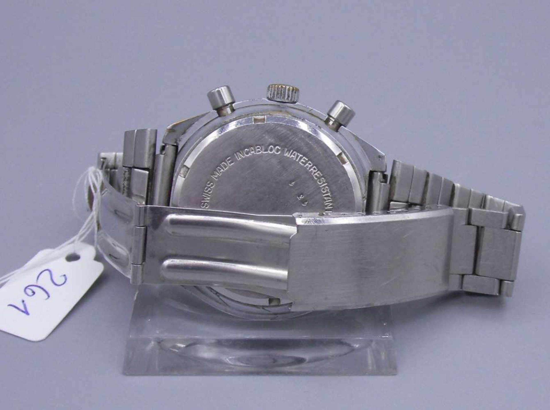 VINTAGE ARMBANDUHR / CHRONOGRAPH: ZENTRA - SAVOY / wristwatch, 2. H. 20. Jh., Handaufzug, - Bild 5 aus 6