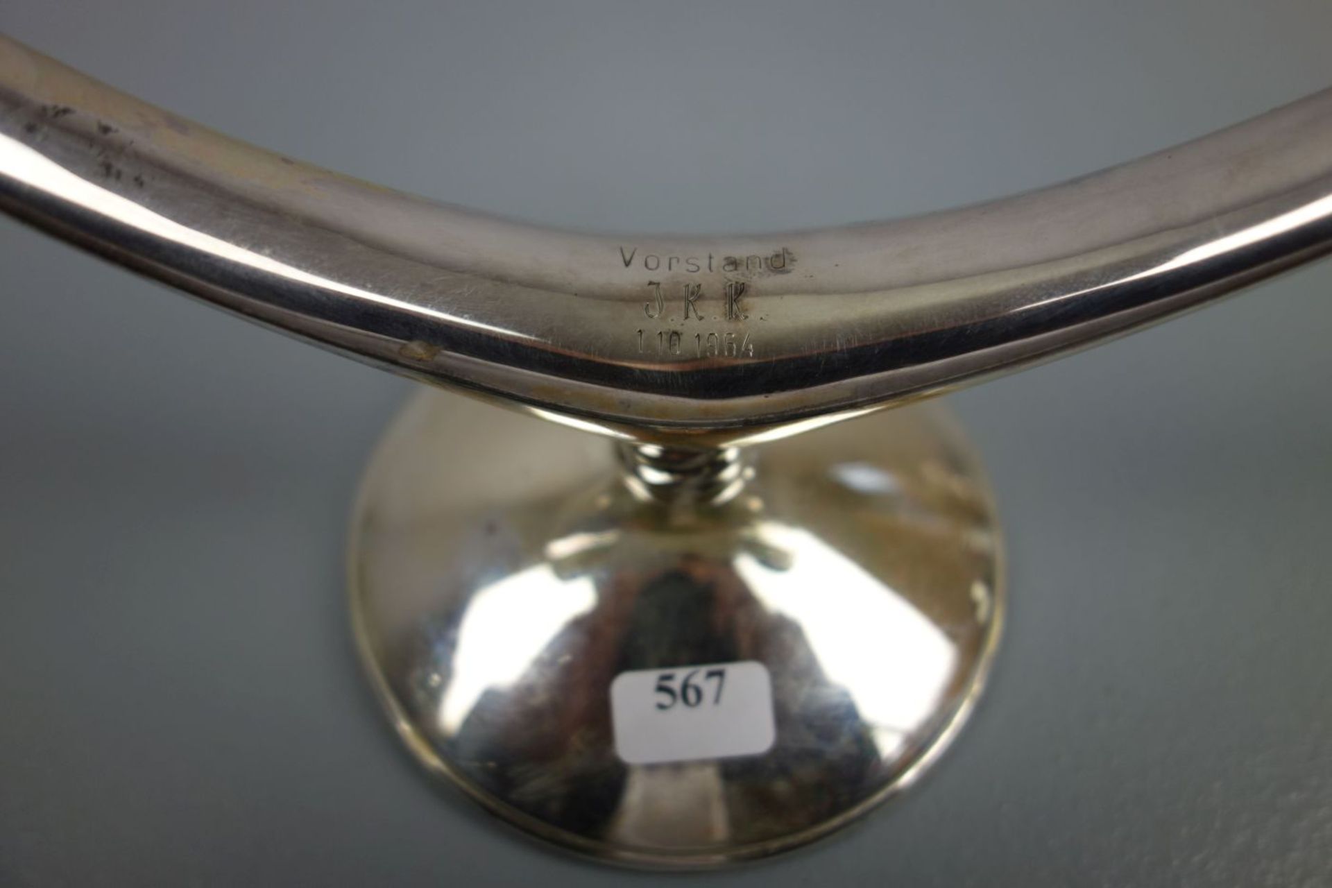 LECHTER / TISCHLEUCHTER, zweiflammig / candle stand, 925er Silber (beschwerter Fuß), gepunzt mit - Image 3 of 3