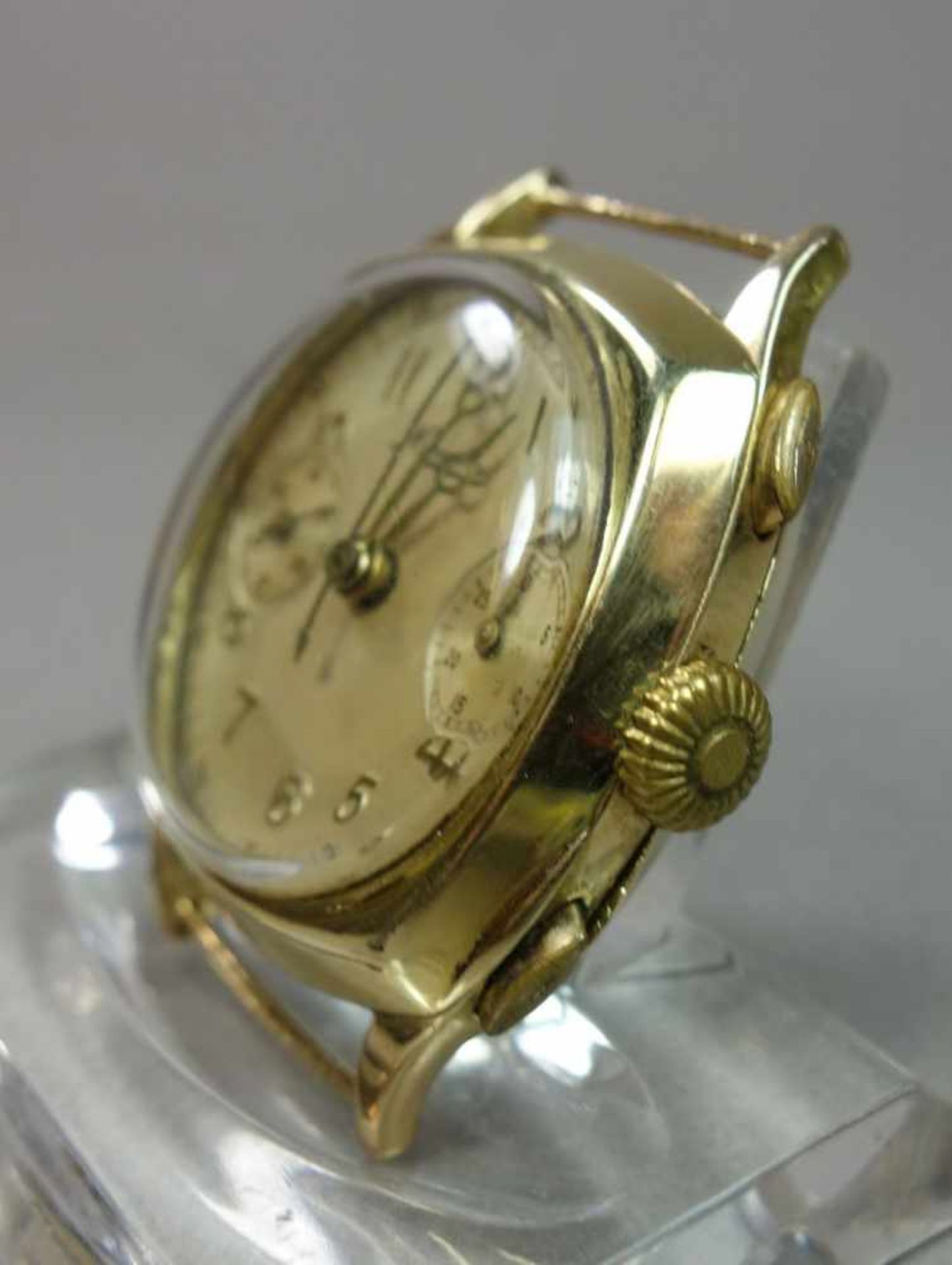 VINTAGE ARMBANDUHR / CHRONOGRAPH: Minerva / vintage wristwatch, wohl 1930er Jahre, Manufaktur - Bild 3 aus 7