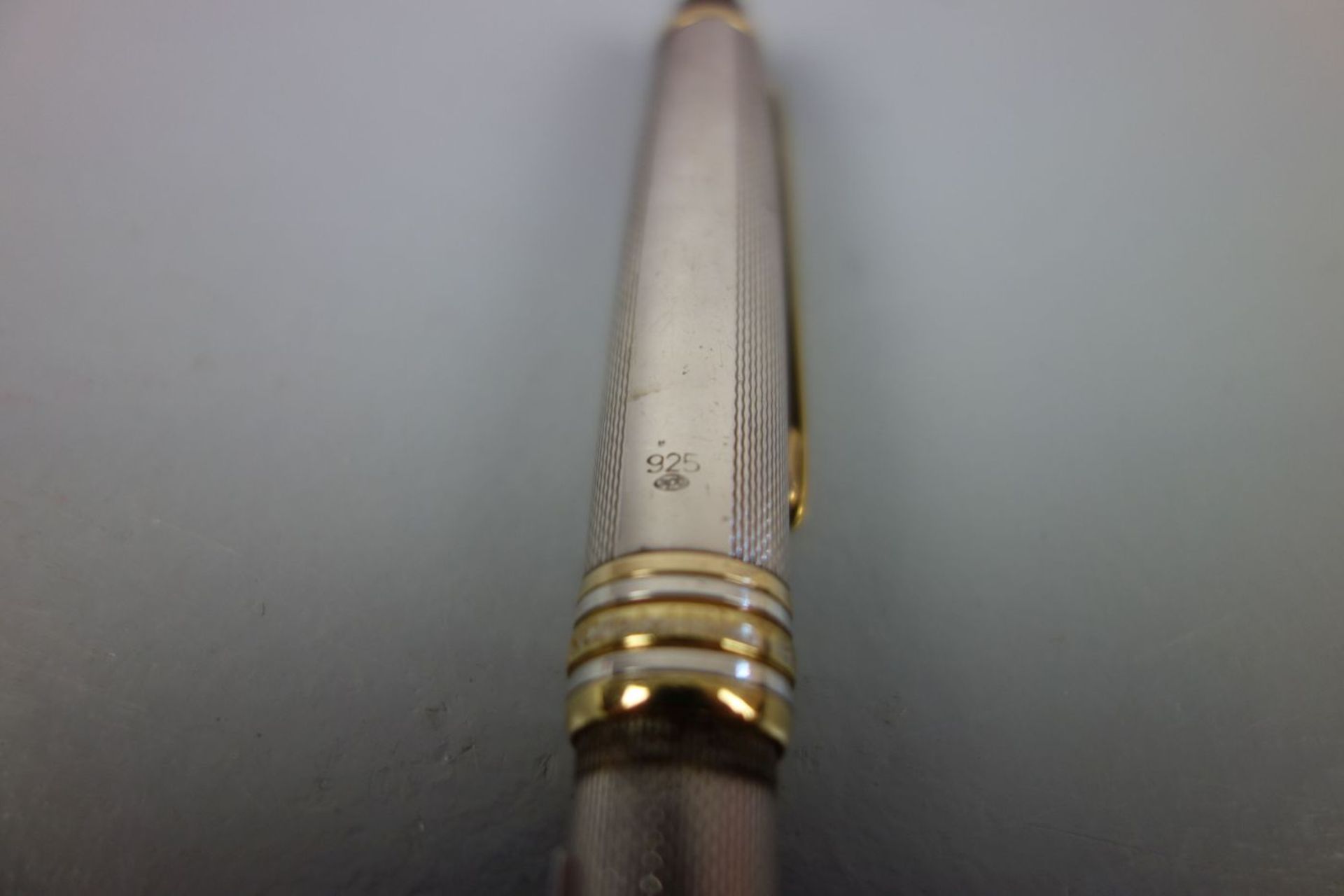 MONTBLANC "MEISTERSTÜCK" KUGELSCHREIBER, funktionsfähiger Kugelschreiber aus der Solitaire 925er - Bild 2 aus 3
