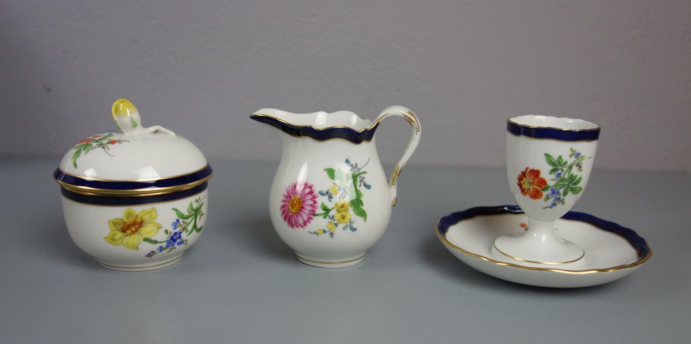 KAFFEE -, TEE - UND FRÜHSTÜCKSSERVICE / coffee or tea set, Porzellan, Manufaktur Meissen, - Image 6 of 10