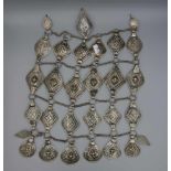 BERBER-SCHMUCK: BRUSTBEHANG, Midelt / Marokko, Silber, Gewicht: 298 g. Kunstvoll gestaltetes