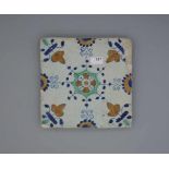 ORNAMENTALE BAROCK - FLIESE / FAYENCE - FLIESE / HOLLÄNDISCHE FLIESE / baroque tile, 1. H. 17.